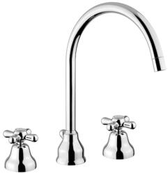 Bugnatese 17RA Bugnatese Old'800 Magas 3 üléses mosdócsaptelep leeresztővel rame színben