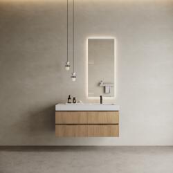 MARMY CODE 120x46x50 JOBBOS függesztett alsószekrény, 4 fiók, laminált (mosdó nélkül) - 20 40 24 12 12 74 (20 40 24 12 12 74)