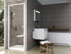 RAVAK 3G40100Z1 Pivot PDOP1-80 zuhanyajtó fehér/króm+transparent (03G40100Z1)