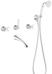 Bugnatese 818NIL Bugnatese Princeton Fal alatti váltós kádcsaptelep kifolyóval és zuhanyszettel fényes nikkel színben