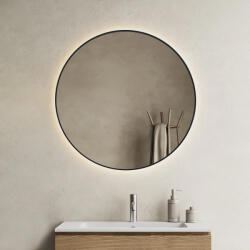 MARMY QUEEN fekete keretes tükör (LED 6000k, körbe hangulatvilágítás) - 90 11 21 70 70 1 (90 11 21 70 70 01)