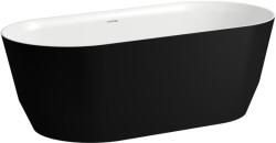 Laufen H2399520680001 PRO Szabadonálló kád, Marbond kompozit anyagból 165x75cm FEHÉR/FEKETE MATT (h2399520680001)