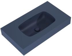 AREZZO design design MABEL öntöttmárvány falra szerelhető mosdó 80 cm, matt kék - AR-168857 (AR-168857)