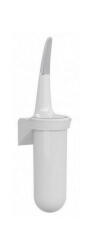 Mar Plast Linea SKIN falra szerelhető wc kefe tartóval fehér/átlátszó (ALA92910N)
