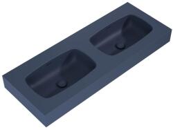 AREZZO design design MABEL DUO öntöttmárvány falra szerelhető dupla mosdó 120 cm, matt kék - AR-168890 (AR-168890)