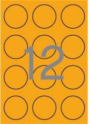 APLI Etikett, 60 mm kör, színes, APLI, neon narancs, 240 etikett/csomag (LCA2867) - jatekotthon