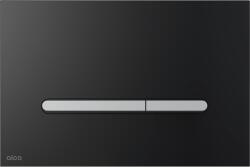 ALCAPLAST RAY-GL1204 Flat Wc nyomólap Üveg-fekete (alcaplast ray-gl1204)