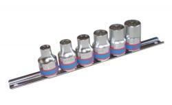 King Tony 6 részes 1/2˝-os torx-dugókulcs készlet sínen 4106PR (4106PR)