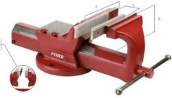  Acél Asztali Satuk Szögletes Tengellyel 100x105 Piher (2455100)