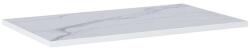 AREZZO design design CALACATTA márvány 80x46 cm mosdópult Matt Fehér színben, 20 mm - AR-167401 (AR-167401)