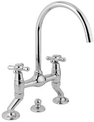 Bugnatese 15DO Bugnatese Old'800 Peremre szerelt 3 üléses mosdócsaptelep leeresztővel arany színben