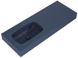 AREZZO design design MABEL öntöttmárvány falra szerelhető mosdó 120 cm (60+60) bal, matt kék - AR-168873 (AR-168873)