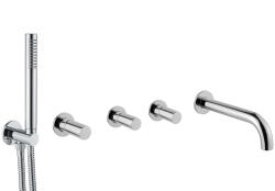 Bugnatese 7119OS Bugnatese Moon Fal alatti rendszer kádbeömlővel és zuhanyszettel szálcsiszolt arany színben