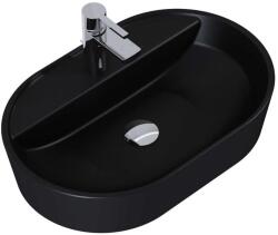 AREZZO design design pultra ültethető mosdó BABETTE 62X42 matt fekete - AR-145101 (AR-145101)