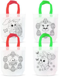  Színezhető ajándéktáska - 4 filccel - 24 x 22 cm - 4 féle (G57318E)