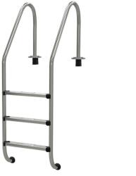 Astral Pool 3 lépcsőfokos, nagy ívű, rozsdamentes medence létra készlet (M00154)
