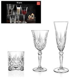 RCR Cristalleria Italiana MELODIA pohár szett 18 darabos