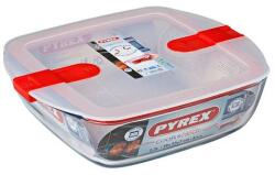 Pyrex COOK&HEAT szögl. sütőtál+műa. tető 25x22x7 cm 2, 2l