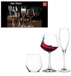 RCR Cristalleria Italiana EGO pohár szett 18 darabos