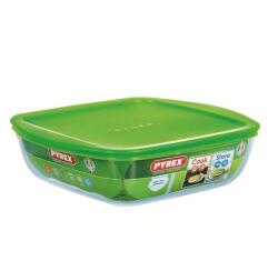 Pyrex COOK&STORE szögl. sütőtál+műa. fedő 25x22 cm 2, 2l