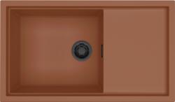 Elleci Sintesi 410 K83 Cavern Clay fekete szűrőkosárral keratek plus mosogatótálca