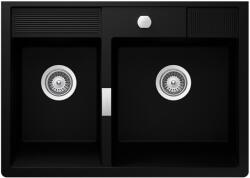 SCHOCK Kallio M-175 Night/éjfekete Cristadur Green Line gránit mosogatótálca