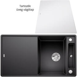 BLANCO Axia III 5 S-F fekete 525846 Silgranit mosogatótálca üveg vágólappal