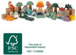 Legler 12621 fa építőkocka készlet DINO (12621)