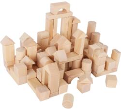 Legler 7073 Natúr fa építőkocka 100 darabos szett vászonzsákban (7073)