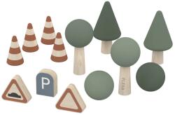 FLEXA Pasztell autópálya kiegészítők szett - kúpok, jelzők, fák (88-19103-150)