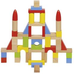 Goki 58575 színes fa építőkocka vászonzsákban Basic (58575)