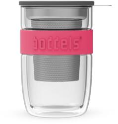 BODDELS SEEV Üveg Teásbögre 380ml málnavörös (B60-8000-001)