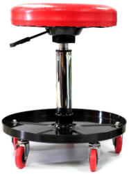 MAXSPEED állítható, kerek műhelyszék- szerszámtálcával