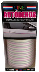 LINE öntapadós dekorcsík - 8x130cm - világosszürke-rózsaszín - 11