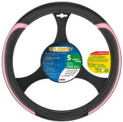 LAMPA Celebrity S - kormányvédő, műbőr, 35-37cm, fekete-rózsaszín