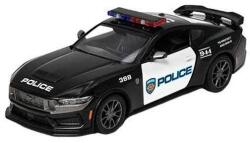 Kinsmart 2024 Ford Mustang Dark Horse (rendőr) fém autó nyitható ajtókkal 1: 38 (többféle)