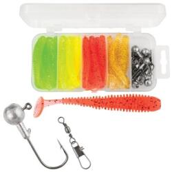 Baracuda Set shad-uri 6 cm + jig + varteje & agrafe, 20 buc/set (SetD)