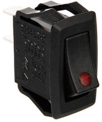 LAMPA Billenőkapcsoló piros leddel - 12/24V 10A