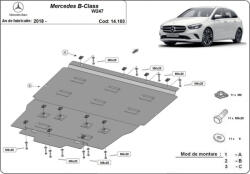 Scut Protection Mercedes B-Classe, 2018-2024 - Acél Motor, váltó és hűtővédő lemez
