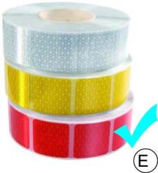  Fényvisszaverő szalag piros kockás