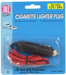  Szivargyújtós steck dugó vezetékkel -12/24V