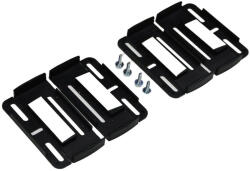  Keret nélküli rendszámtábla tartó szett - fekete