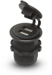 Maxspeed beépíthető vízálló szivargyújtó aljzat - dupla USB - 5V 2, 4A