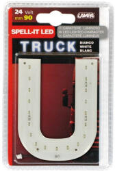 LAMPA Led-es betű - "U" - 24 V - 90mm - fehér