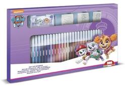  Mancs Őrjárat lányos nyomda készlet filccel, 36 db-os