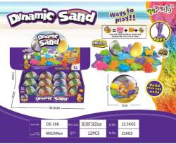  Varázshomok, gyurma, gömbben állatsablon, 12 féle, 8 cm, 100 gr. , 12/disp. DARABÁRAS!