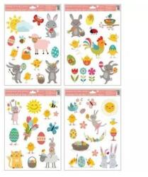 PLUS LINE Vidám húsvéti nyuszi mintájú ablakmatrica - 30 x 20 cm, többféle (AN818)