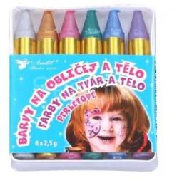 PLUS LINE Parti arcfesték szett gyöngyházfényű árnyalatokkal - 6 db-os (AN6589) - vackorjatek