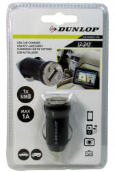 Dunlop szivargyújtós töltő - 1xUSB -1A 12/24V