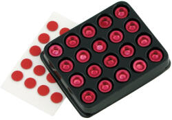 LAMPA Alumínium dekor csavarfej szett - piros - 20db